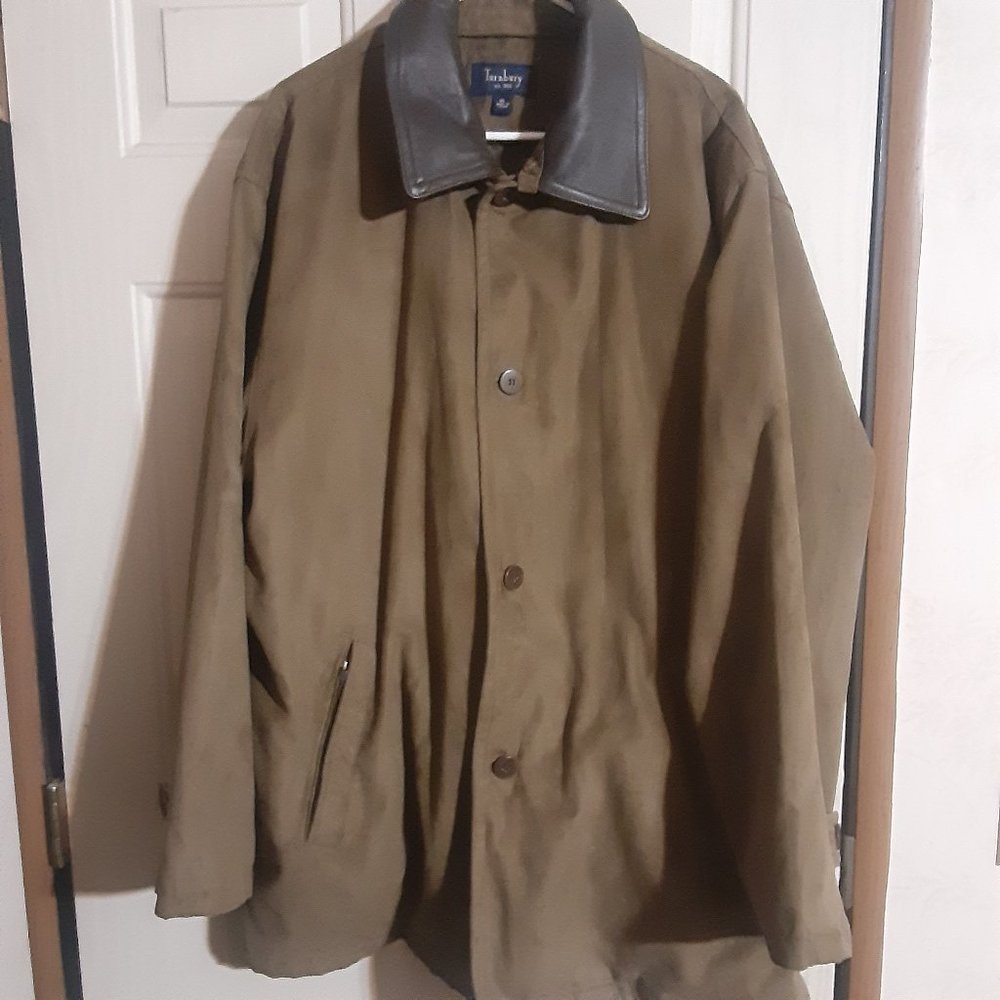 Turnbury Microsuede Leather Trim Anorack Removable Liner Coat in Size XL